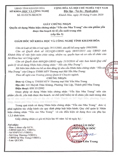 THE HAI YEN :  Thương hiệu mang hoài bão LỚN